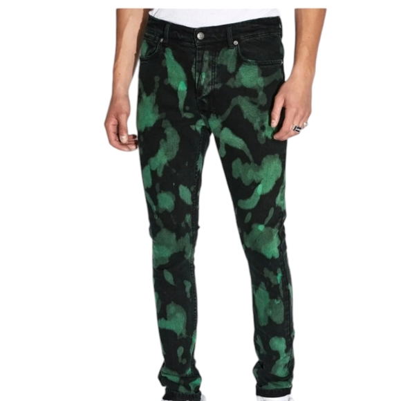 Ksubi Jeans Mens Van Winkle Skinny Leg Rekt Green Black $ Size 30/32 - Picture 2 of 11